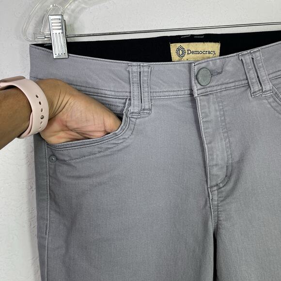 Democracy "Ab" Technology Grey Jeans Size 8 Cotton Blend, classic, comfy, casual - Picture 2 of 8